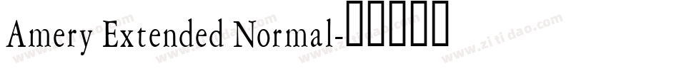 Amery Extended Normal字体转换